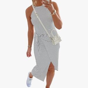 Amazon Women’s Tank Dress Body-con Midi Sz S